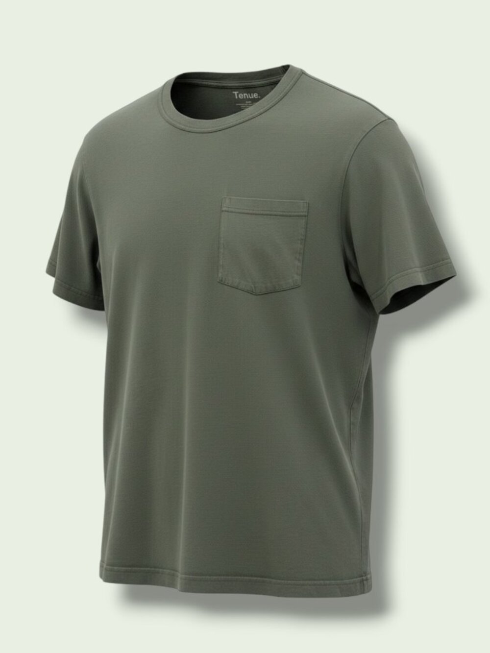 Tenue. John T Organic Cotton Tee Military‎ Green M